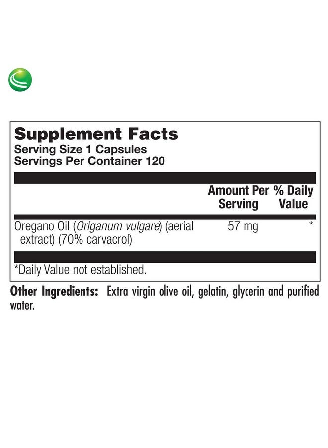 Nutra Biogenesis Oregano Oil - Oil of Oregano Softgel Capsules with 70% Carvacrol, Natural Oregano Extract for Lung Health and Immune Support - 120 Softgels - Image 5