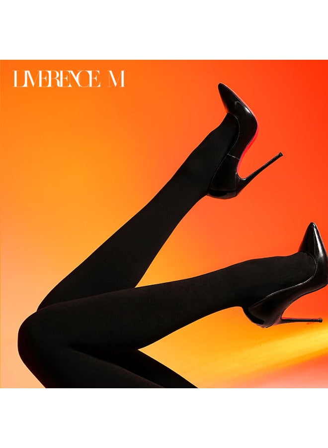 Limerence M Autumn And Winter Warm Fleece-lined Thick Silk Socks Leggings Pantyhose M Size - Image 5