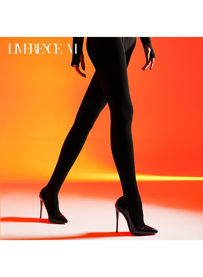 Limerence M Autumn And Winter Warm Fleece-lined Thick Silk Socks Leggings Pantyhose M Size - Image 3