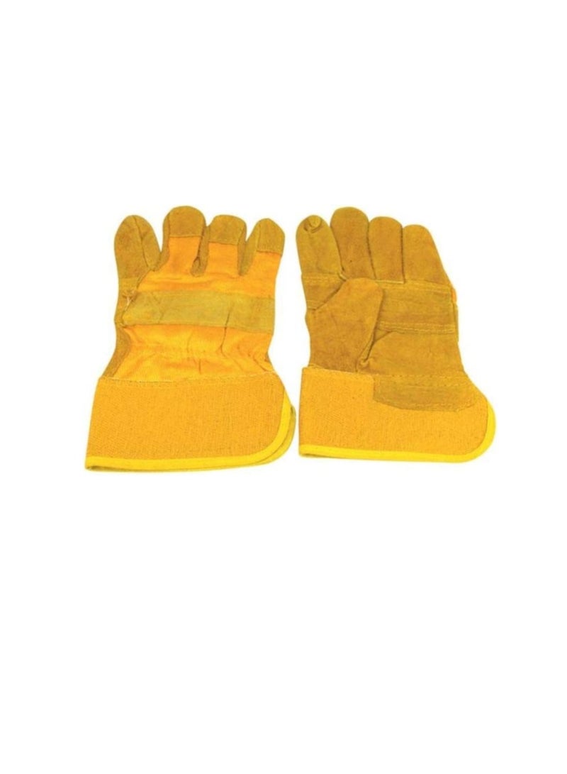 ROBUSTLINE Leather Gloves 1 Pair Yellow - Image 2