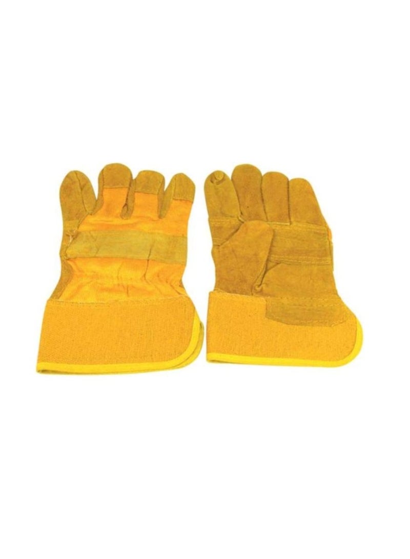 ROBUSTLINE Leather Gloves 1 Pair Yellow - Image 3