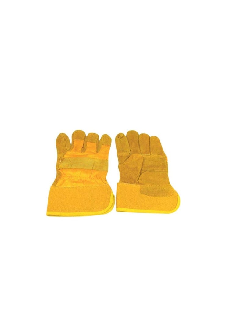ROBUSTLINE Leather Gloves 1 Pair Yellow - Image 1