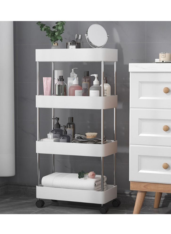 DubaiGallery عربة تخزين ذات 4 طبقات باللون الأبيض - Image 2