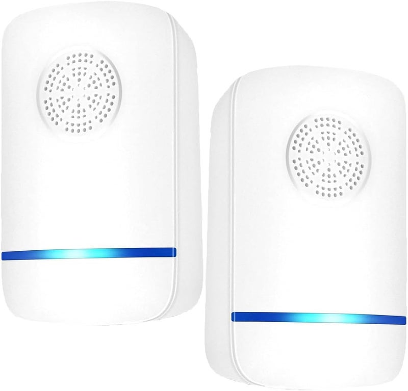 FUNI 2Pcs Ultrasonic Pest Repeller, Indoor Ultrasonic Repellent for Roach, Rodent, Mouse, Bugs, Mosquito, Mice, Spider, Electronic Plug in Pest Control for Home Kitchen Office Warehouse Hotel - Image 1