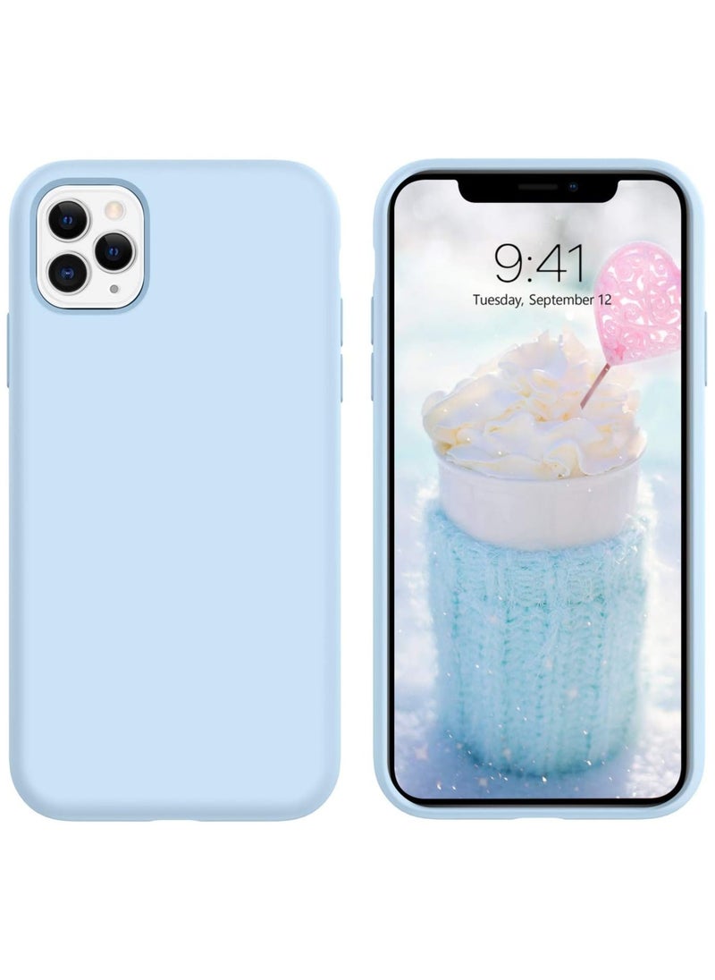 Generic iPhone 11 Pro Max Case, Liquid Silicone Soft Gel Rubber Slim Cover with Microfiber Cloth Lining Cushion Shockproof Full Body Protective Case for iPhone 11 Pro Max 6.5" 2019, Blue  - Image 1