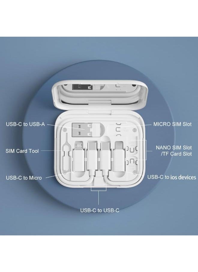 Generic - USB-C to USB Adapter, USB C to Lighting Cable Box Contains Makeup Mirror/USB C Cable/Micro USB to USB C/USB A to USB C, Cell Phone OTG Adapters for iPhone 14/15, Google Pixel, Samsung Galaxy - Image 1