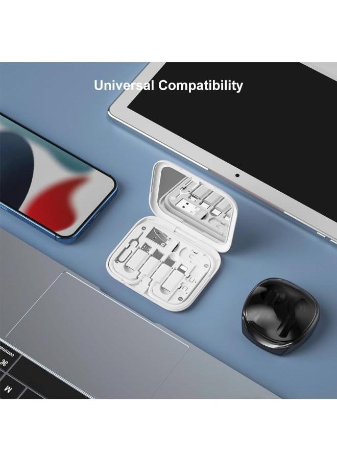 Generic - USB-C to USB Adapter, USB C to Lighting Cable Box Contains Makeup Mirror/USB C Cable/Micro USB to USB C/USB A to USB C, Cell Phone OTG Adapters for iPhone 14/15, Google Pixel, Samsung Galaxy - Image 1