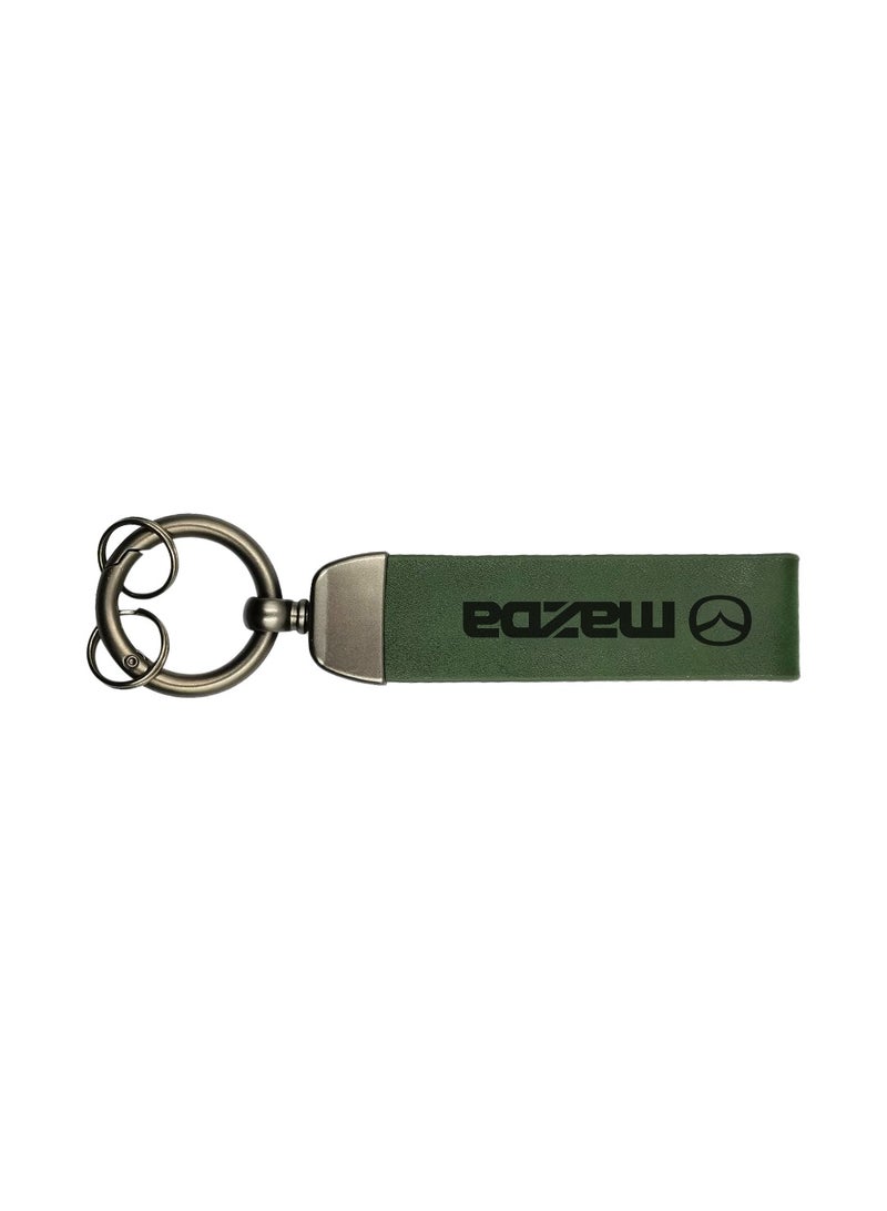 mazda mazda Metal Ring PU Leather Strap Keychain Home Key Chain Car Keychain  - Image 3