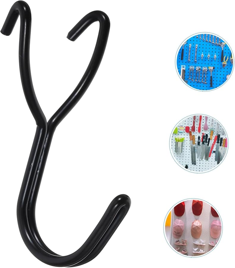 خطافات لوح التثبيت 80 قطعة خطافات حائط متينة منظف المرآب 4 عبوات - Image 3