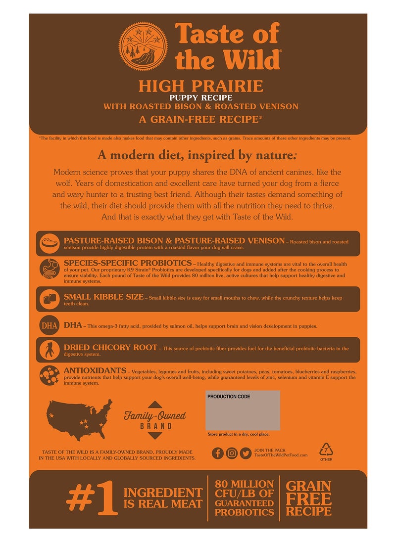 Taste of the Wild - Taste of the Wild High Prairie Puppy Recipe  12.20kg - Image 1