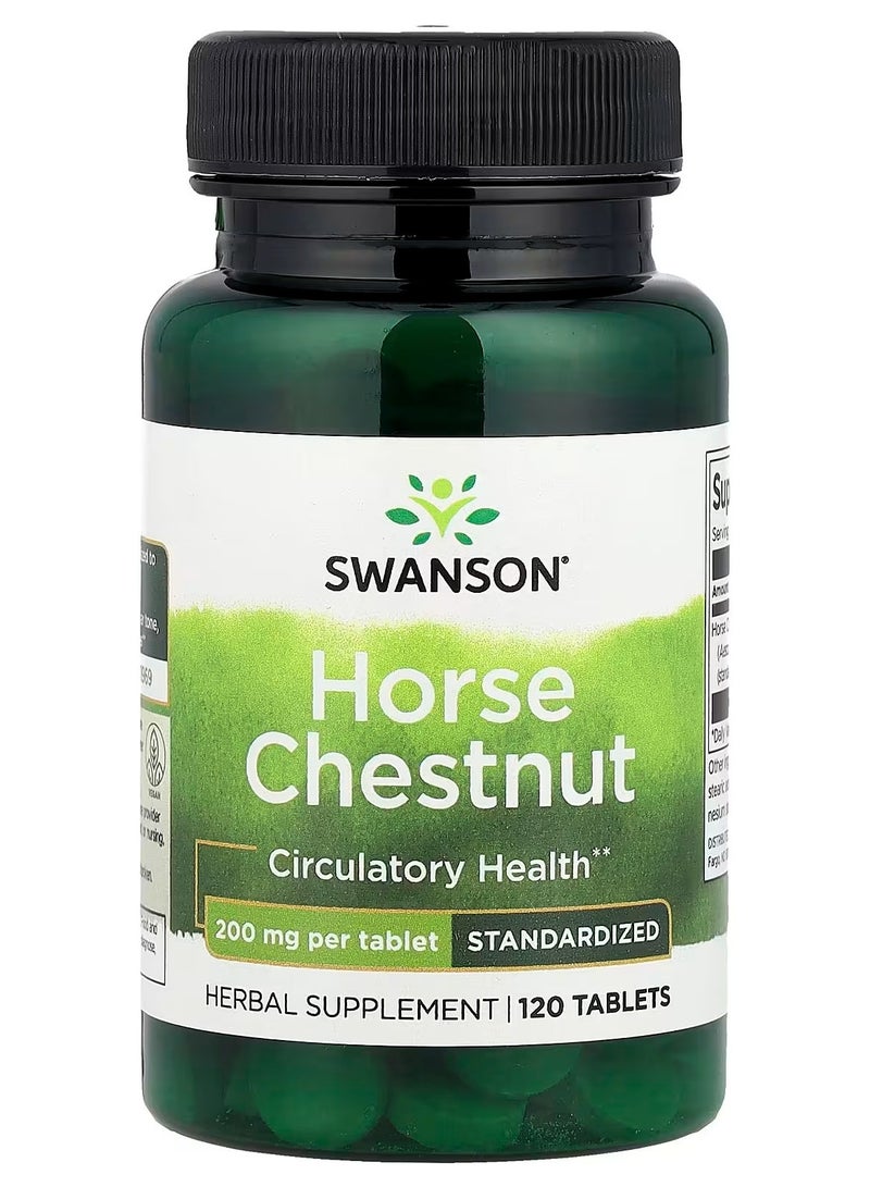 Swanson, Horse Chestnut, 200 mg, 120 Tablets