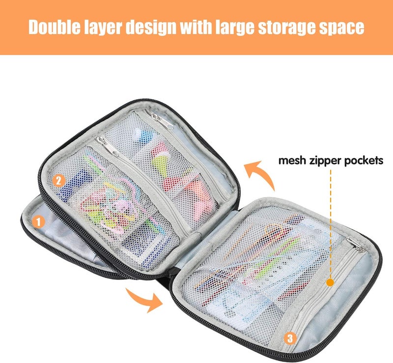 Procase Crochet Hook Case (up to 6.5 Inches), Travel Organizer Zipper Bag for Various Crochet Hooks, Circular Knitting Needles and Other Accessories (NO Accessories Included) - Image 4