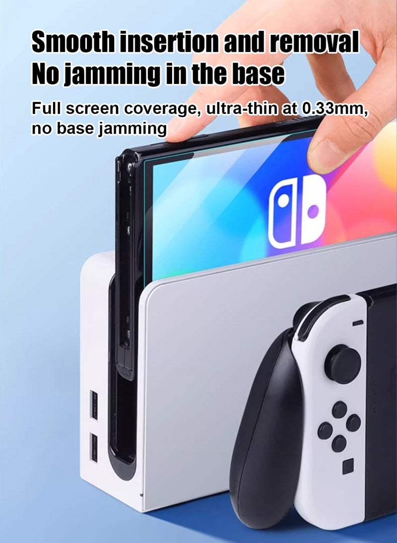 طريقة الاتصال حماية شاشة نينتندو سويتش 2 [حزمة 1 قطعة]، صلابة 9H مقاومة للخدوش والبصمة، تركيب خالي من الفقاعات، سريعة 0.33 ملم، علبة مقاومة للغبار مرفقة - Image 5
