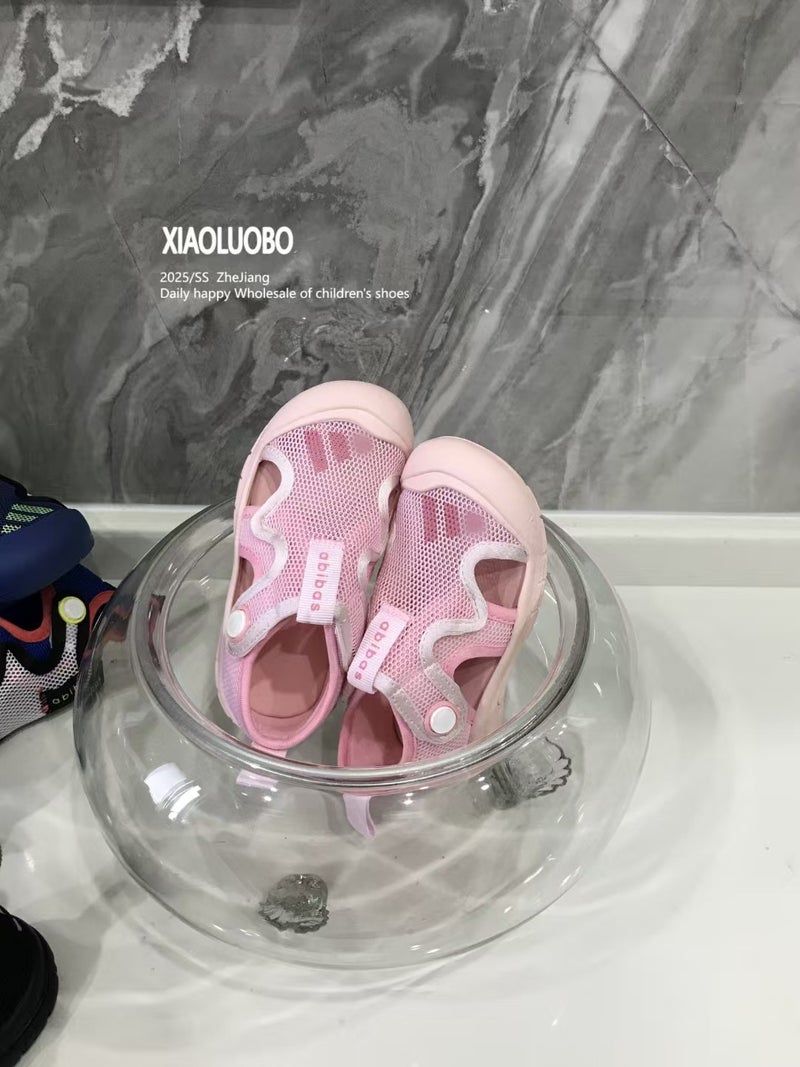 Children'S Shoes Korean Style Boy'S Letter Single Net Comfortable Beach Shoes 2025 Summer Baby'S Lightweight All-Match Sports Sandals - Image 1