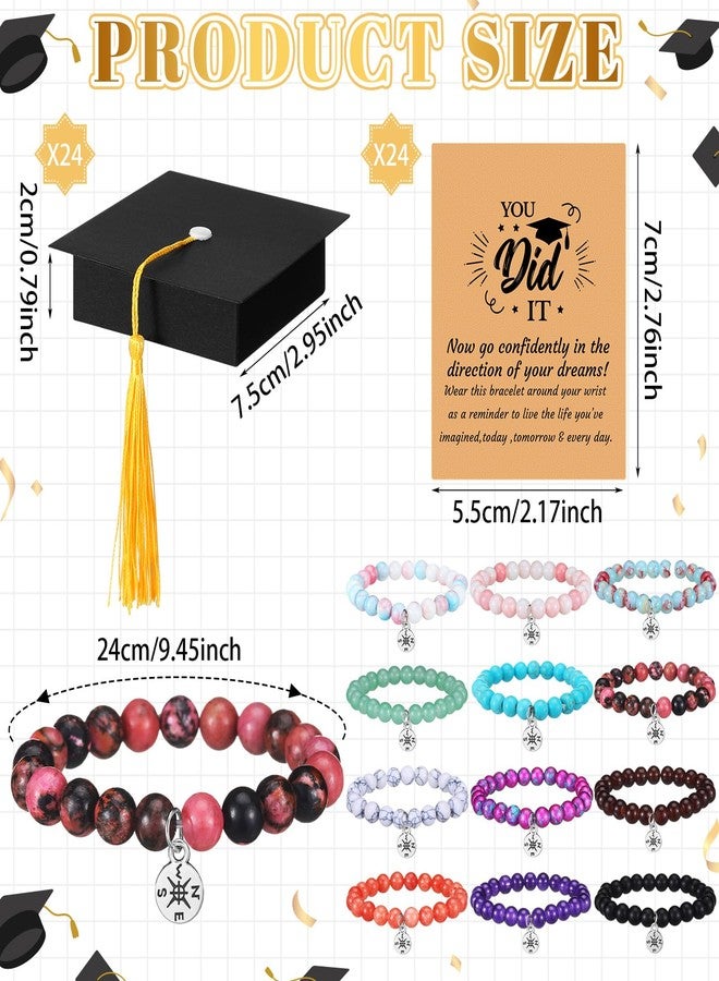 تونديامو مجموعة هدايا تخرج من تونديمو (12 مجموعة): أساور بوصلة التخرج، بطاقات هدايا، علبة هدايا، بطاقات تهنئة ملهمة للتخرج، هدية تخرج للجامعات لخريجي عام 2025 من المرحلة الثانوية. - Image 3
