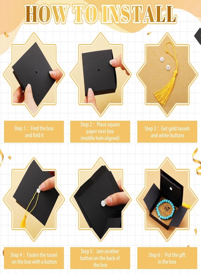 تونديامو مجموعة هدايا تخرج من تونديمو (12 مجموعة): أساور بوصلة التخرج، بطاقات هدايا، علبة هدايا، بطاقات تهنئة ملهمة للتخرج، هدية تخرج للجامعات لخريجي عام 2025 من المرحلة الثانوية. - Image 5