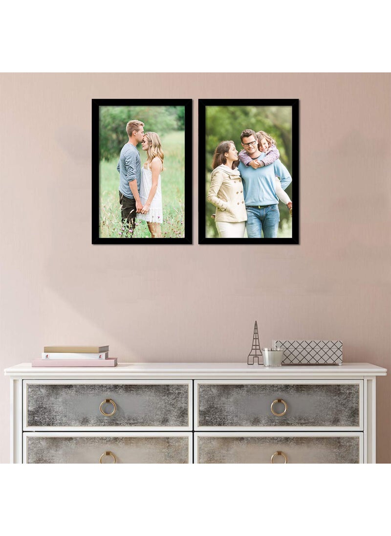 Art Street Art Street A4 Document Photo Frame Set of 2 Black Photo Frames for Home and Office decoration (Photo Size 8 x 12 Inches)  - Image 2