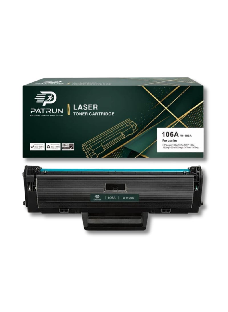 خراطيش حبر متوافقة 106A باترون W1106A لطابعات HP ليزر 107a 107w MFP 135a 135ag 135w 135wg 137fnw 137fwg - Image 1