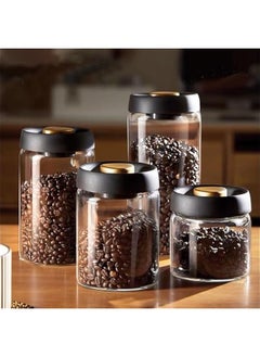 HOOKOR Glass Canister with Vacuum Lids,500/900/1200ml Borosilicate Glass Coffee Canister Container,Perfect for Coffee,Beans,Loose Tea,Candy,Nuts,Spices,Snacks for Fresh Keeping (500ML)  - Image 4