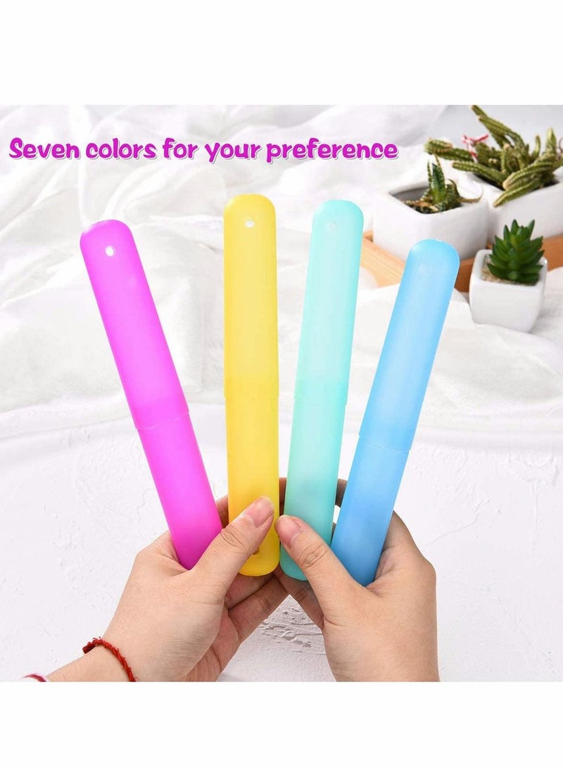 Plastic Toothbrush Storage Box Set with Protective Head Covers 14 Pieces - Image 3