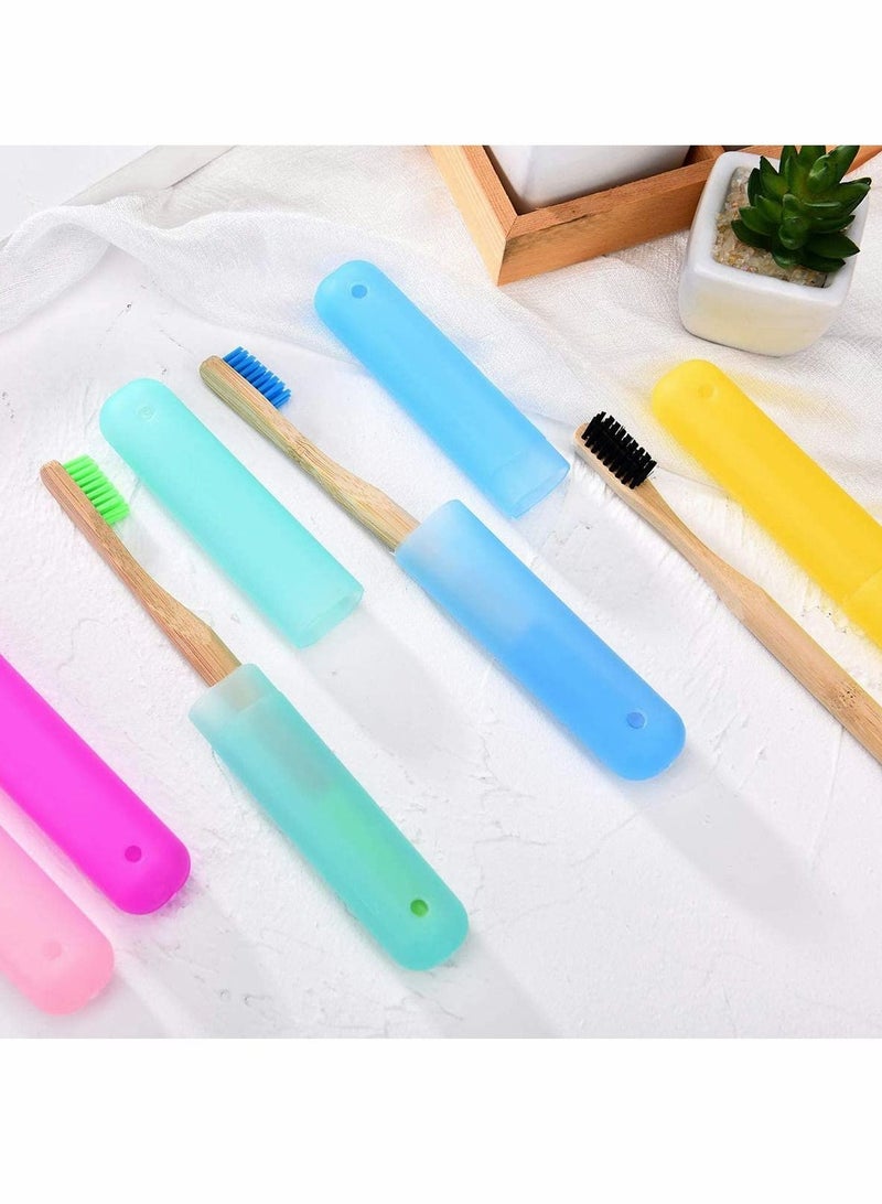 Plastic Toothbrush Storage Box Set with Protective Head Covers 14 Pieces - Image 2