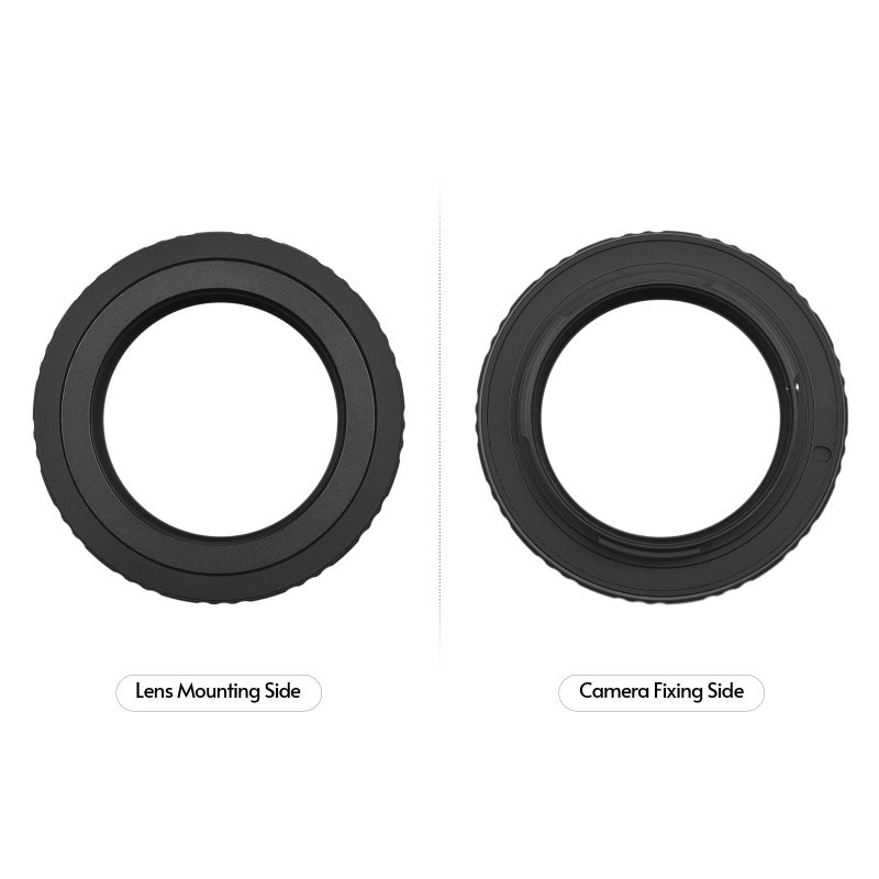 حلقة محول قاعدة عدسة معدنية T2-NEX - محول عدسة قاعدة T/T2 بديل لكاميرات Sony NEX-7/NEX-6/NEX-5/NEX-5C/NEX-5N/NEX-5R/NEX-5T/NEX-3/NEX-C3/NEX-F3/NEX-3N بدون مرآة من نوع قاعدة NEX E - Image 5