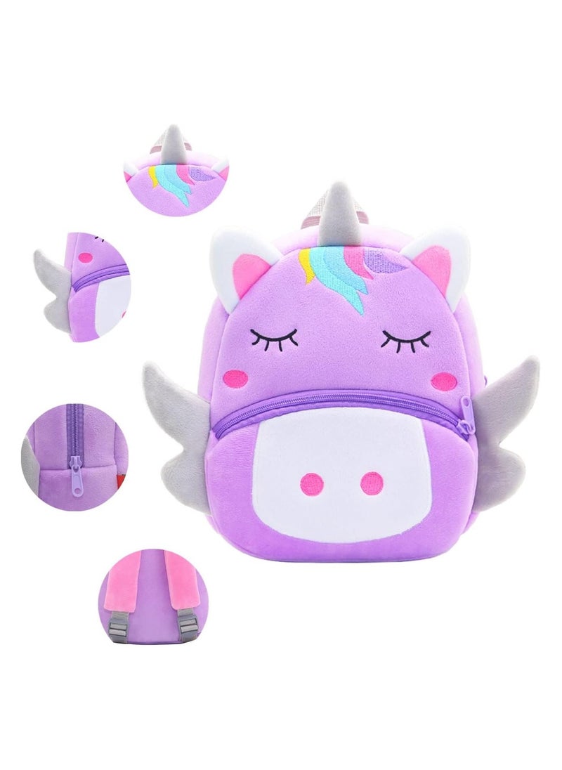 KAKOO - Toddler Kids Backpacks Cute Plush Animal Backpack,Mini School Bag for Kids Age 2-6 Years - Image 1