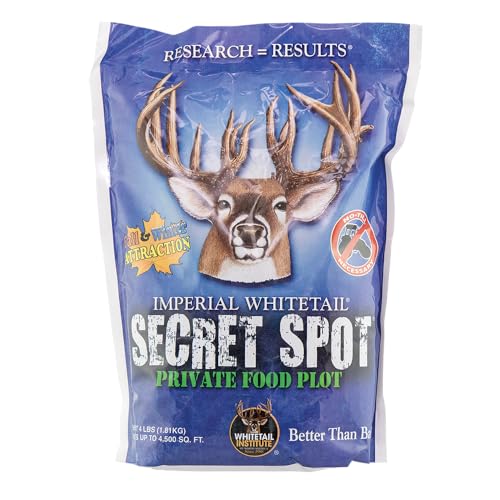 Whitetail Institute Secret Spot Deer Food Plot Seed - Annual Forage Designed Specifically for Smaller, Remote Food Plots - Can Be Planted with Hand Tools, 4 lbs (9000 sq ft) - Image 1