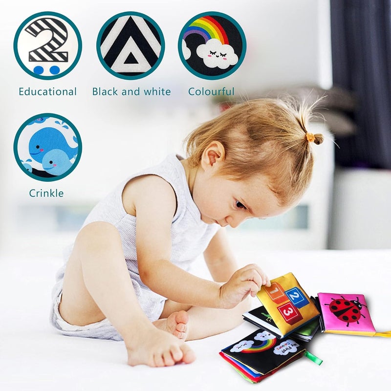 Soft Cloth Baby Book Toy - Pack of 4 Learning Books for Infants 0-18 Months - Image 5