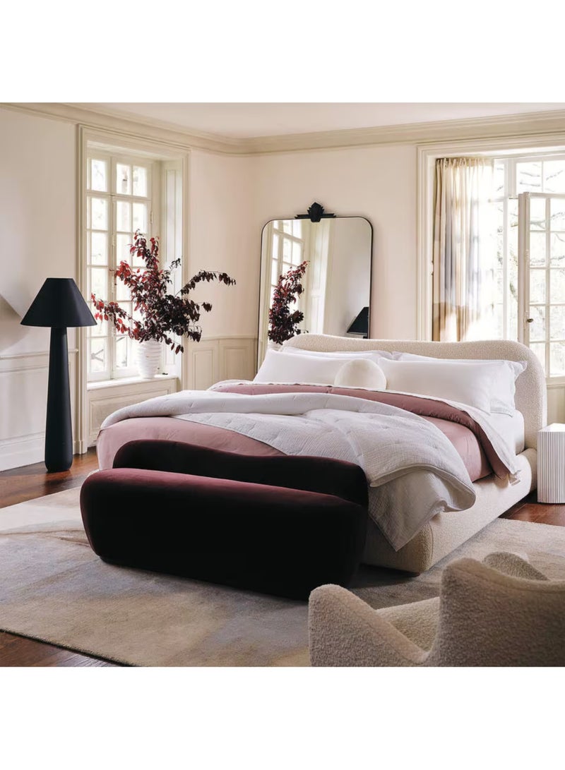 Karnak Moana-3 Bed with Upholstered Tandy Boucle Fabric – Luxurious Bedroom Decor White 200x200cm - Image 3