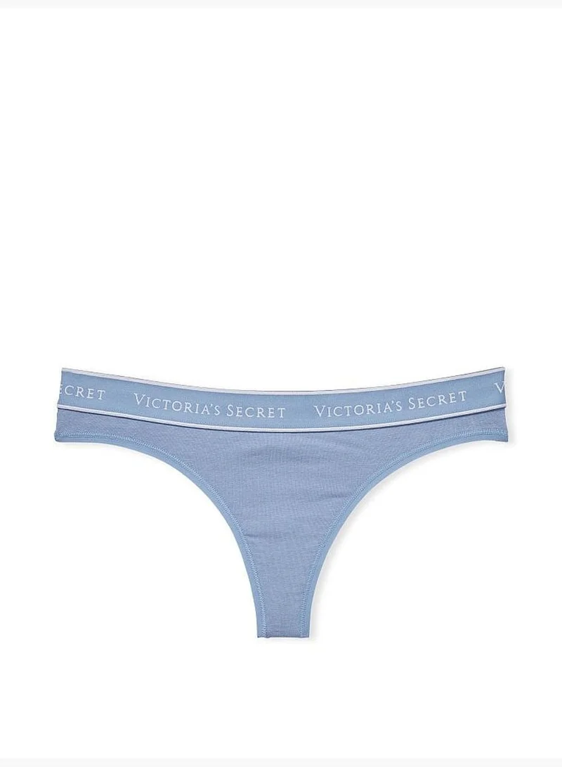 Victoria's Secret Logo Cotton Thong Panty