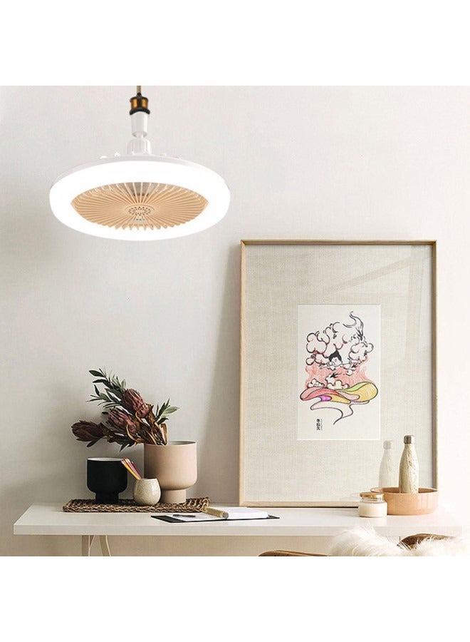 30W Aromatherapy Fan Lamp, Light Universal E27 Light Holder With Remote Control 3-balde 3 Speeds Wind Mute Dimmable For Bedroom Dormitory - Image 2