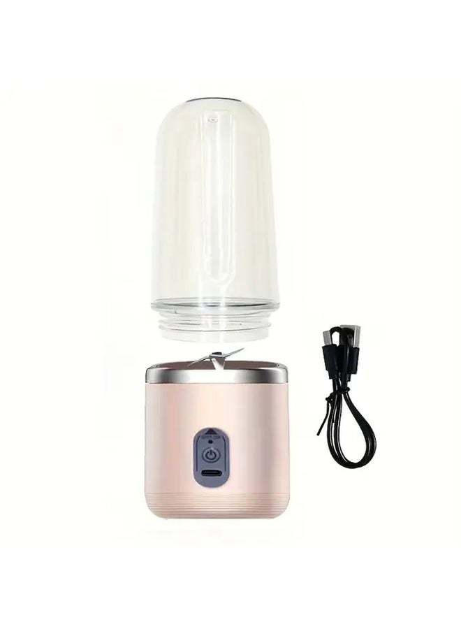 Portable USB Mini Blender Cup Pink 20000 RPM 6 Blade System Smoothie Maker - Image 1
