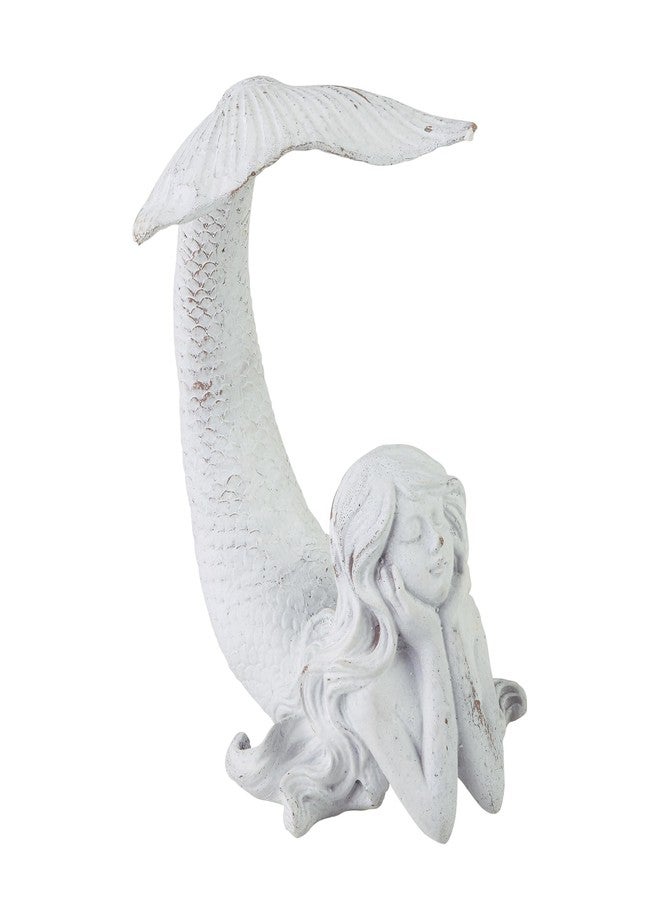 SOFFEE DESIGN Shy Mermaid Figurine Resin Ornament, Coastal Bedroom Shelf Decor for Mermaid Lovers, Unique Housewarming Gift - Image 1