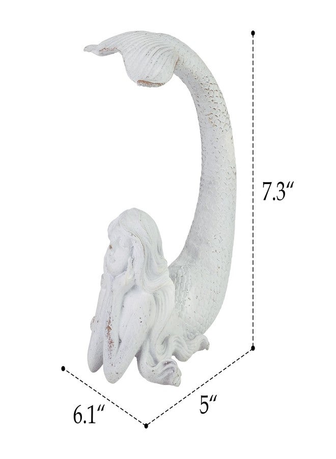 SOFFEE DESIGN Shy Mermaid Figurine Resin Ornament, Coastal Bedroom Shelf Decor for Mermaid Lovers, Unique Housewarming Gift - Image 5