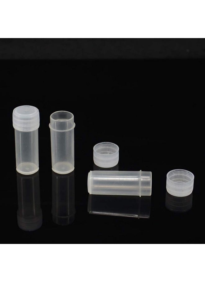 SBYURE - 120 Pieces 5 Ml Plastic Sample Bottles Vial Storage Mini Clear Storage Case With Lid Vial Storage Container Test Tube For Small Items - Image 1