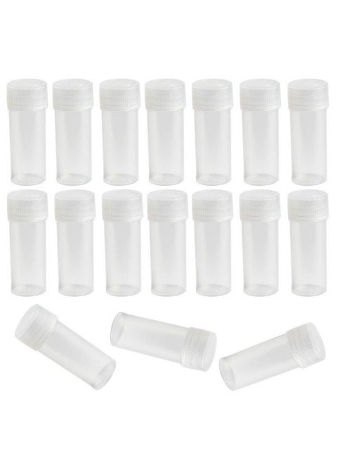 120 Pieces 5 Ml Plastic Sample Bottles Vial Storage Mini Clear Storage Case With Lid Vial Storage Container Test Tube For Small Items