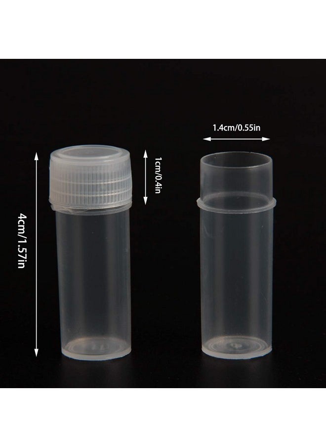 SBYURE - 120 Pieces 5 Ml Plastic Sample Bottles Vial Storage Mini Clear Storage Case With Lid Vial Storage Container Test Tube For Small Items - Image 1