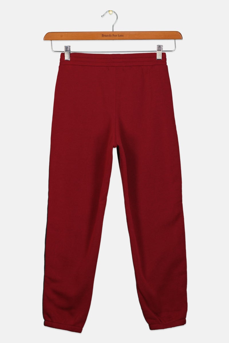 No Comment Kids Girl Regular Fit Plain Jogger Pants, Maroon  - Image 2