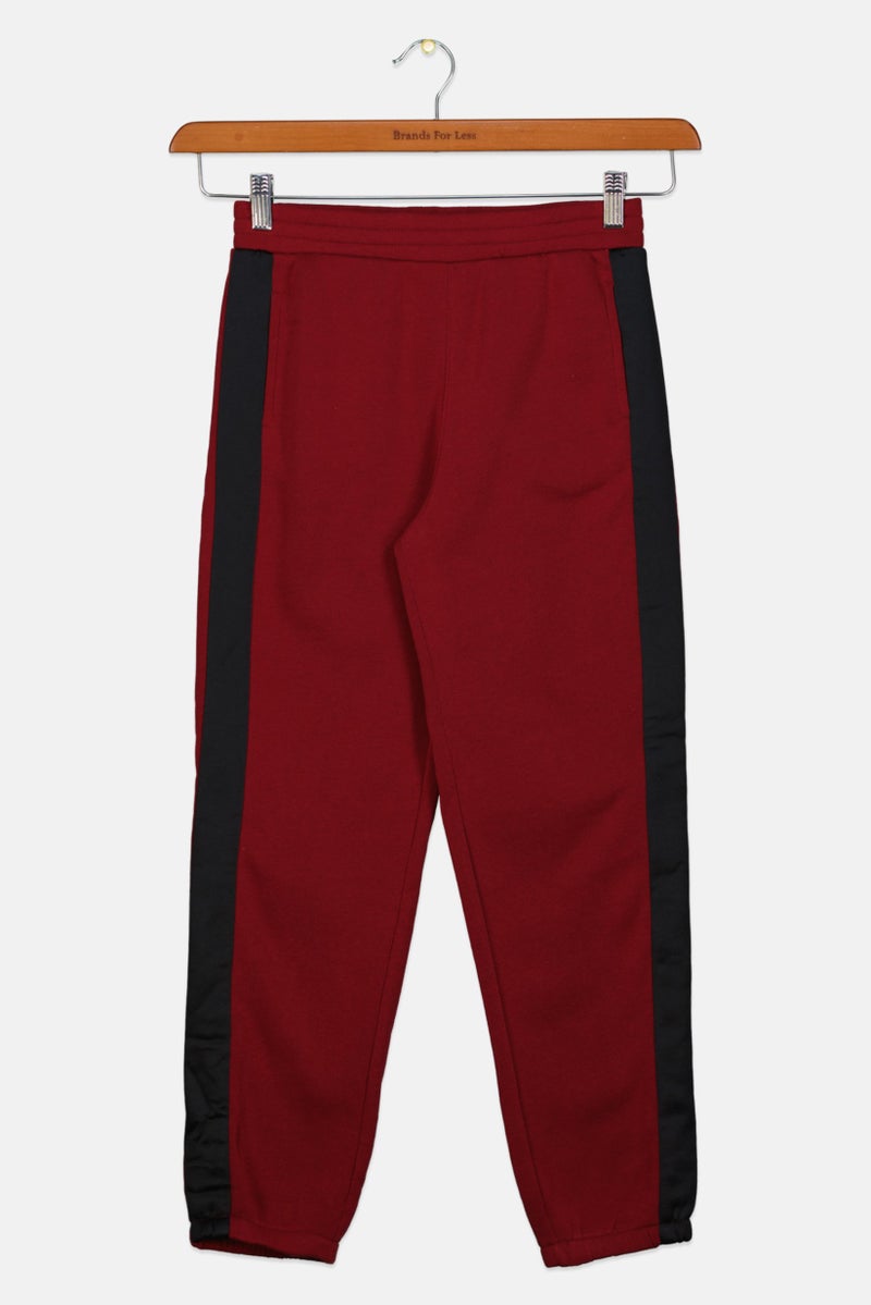 No Comment Kids Girl Regular Fit Plain Jogger Pants, Maroon  - Image 1