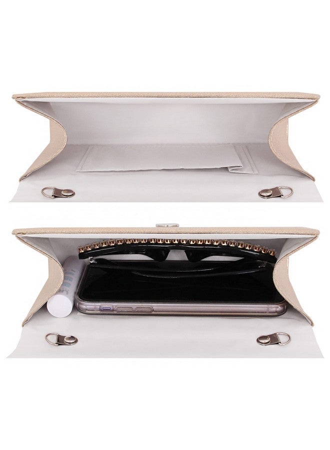 Naimo Bling Rhinestone Evening Bag Metal Binding Clutch Handbag Shoulder Crossbody Wedding Party Purse for Women - Image 3