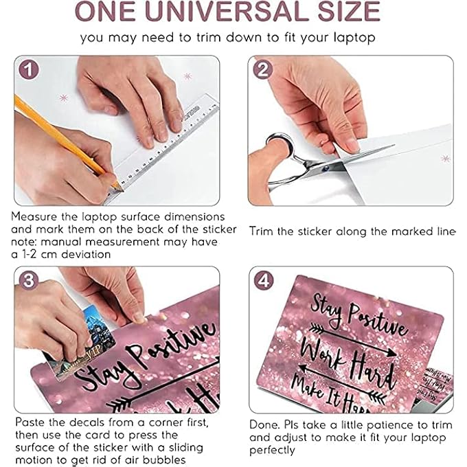 rayihni LAPTOP SKIN STICKERS HD QUALITY STICKER FOR LAPTOPS UPTO 15.6" COMPATIBLE WITH APPLE/DELL/HP/LENOVO/ACER/ASUS/SONY (DUSTPROOF|WATERPROOF|SCRATCHPROOF|REUSABLE)-THINK DO ANM1 - Image 2