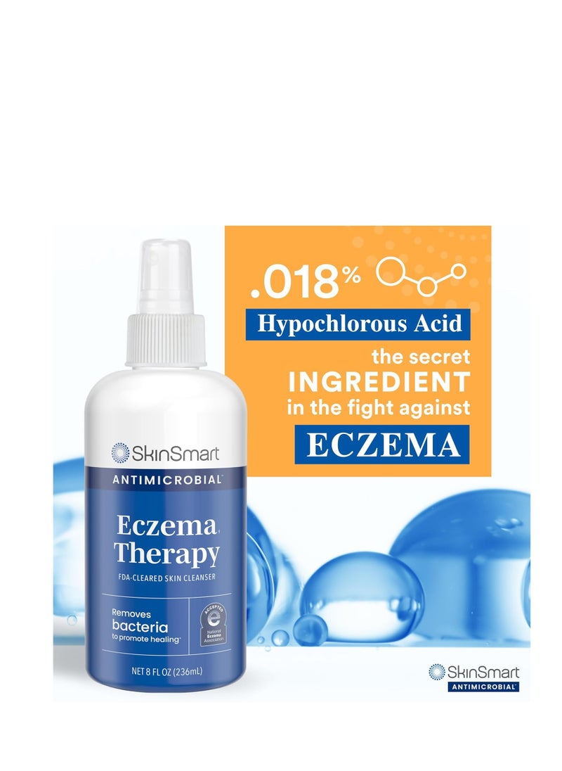 SkinSmart Antimicrobial - SkinSmart antimicrobial eczema therapy with hypochlorous acid removes bacteria so skin can heal for adults kids and seniors 8 ounce clear spray - Packing May Vary - Image 1