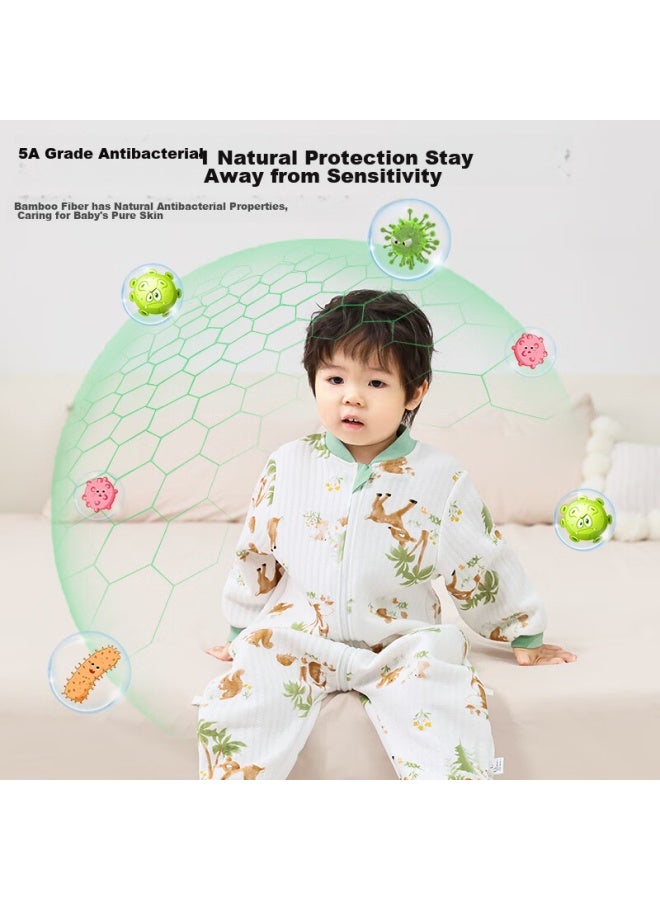 Babyface Tongyan Baby Sleeping Bag, Spring And Summer Children's Anti-kick Blanket, Bamboo Cotton Baby Pajamas, Air Layer Split-leg Sleeping Bag, Size 110 - Image 2