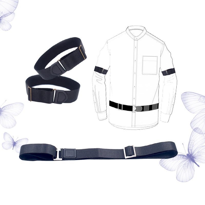 2.5cm Unisex Shirt Stay Belt Shirt Lock Belt Shirt Armband Non Wrinkle Resistant for Adults - Image 4