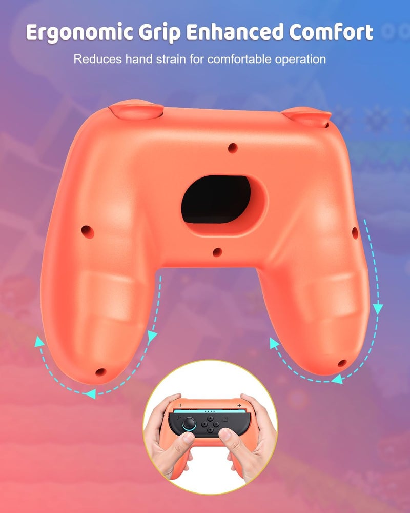 [مناسب لـ Switch 2/1] مقابض تحكم لقبضة Nintendo Switch2/Switch 1/OLED Model، مقابض محمولة مريحة لـ Joy Con2/1، حامل قبضة مريح مزدوج لإكسسوارات Switch - Image 4