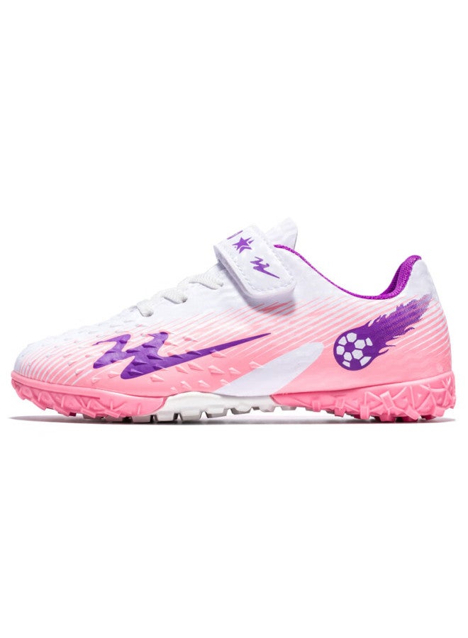 Shuangxing Kids Soccer Shoes Girls Big Kids Tf Turf Cleats Students Youth Soccer Shoes Boys Anti-slip Lightweight Grass Training Shoes - Image 1