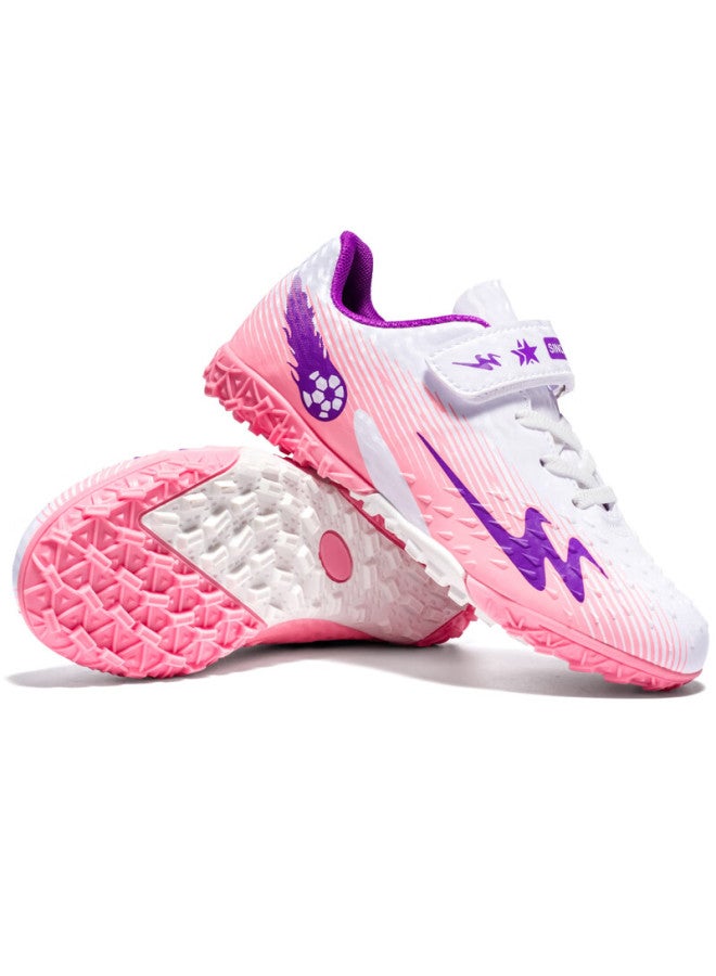 Shuangxing Kids Soccer Shoes Girls Big Kids Tf Turf Cleats Students Youth Soccer Shoes Boys Anti-slip Lightweight Grass Training Shoes - Image 3