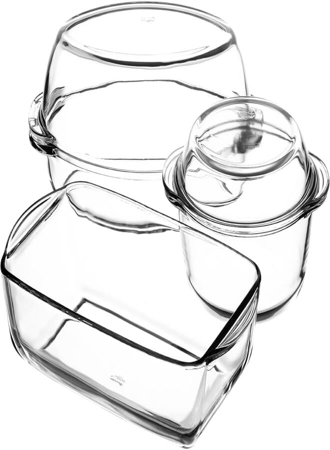 Borcam 3 Casseroles and 1 Cake Dish Set