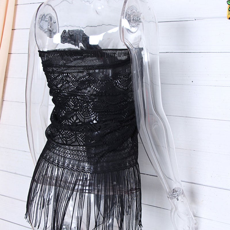 Beach Swimsuit Women Cover Beach Cover Beach Short Dress Beach Accessories Free Size Black - Image 1
